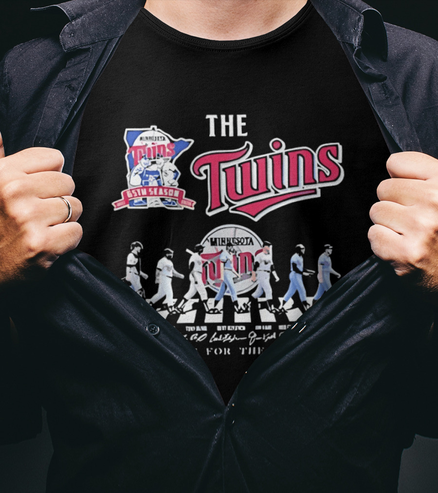 The Twins Minnesota 65th Season Thank You For The Memories Abbey Road Baseball Players T-Shirt