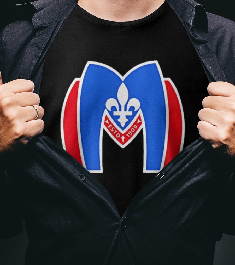 Montreal Metros Shane Hollander ESTD 1909 Fleur De Lis T-Shirt