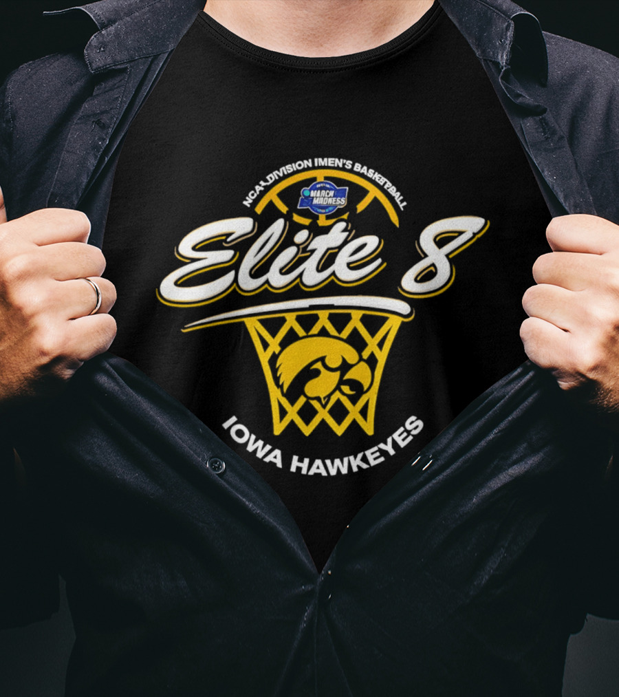 Iowa Hawkeyes NCAA Division Men's Basketball Elite Eight T-Shirt