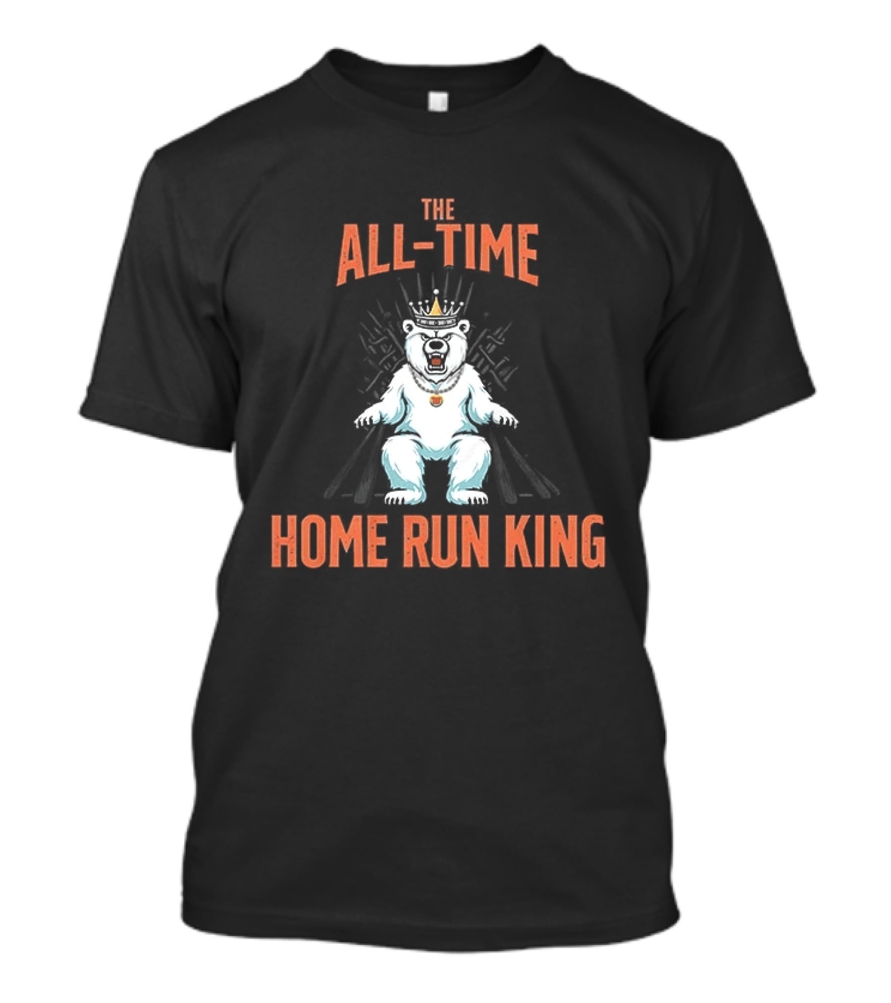 Polar Bear King All Time Home Run King Throne T-Shirt
