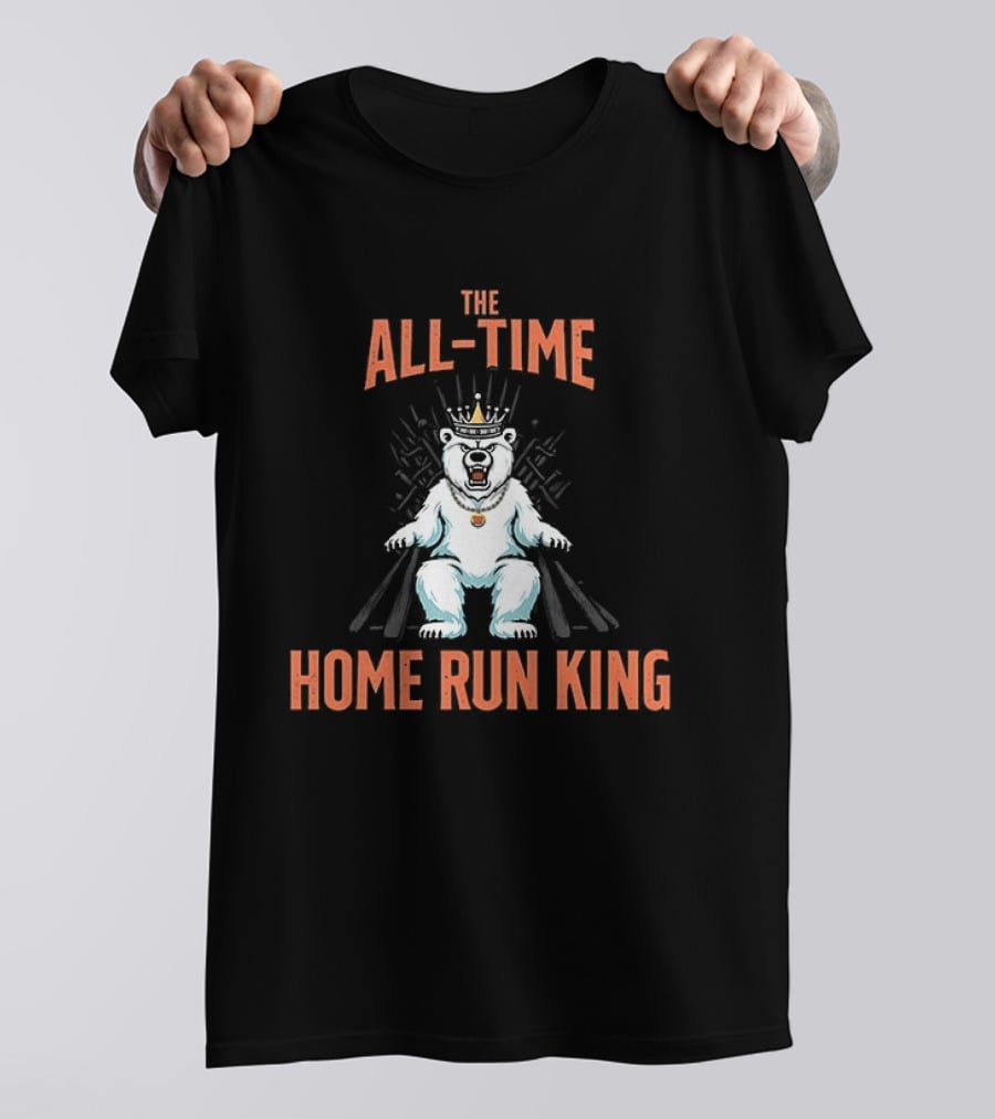 Polar Bear King All Time Home Run King Throne T-Shirt
