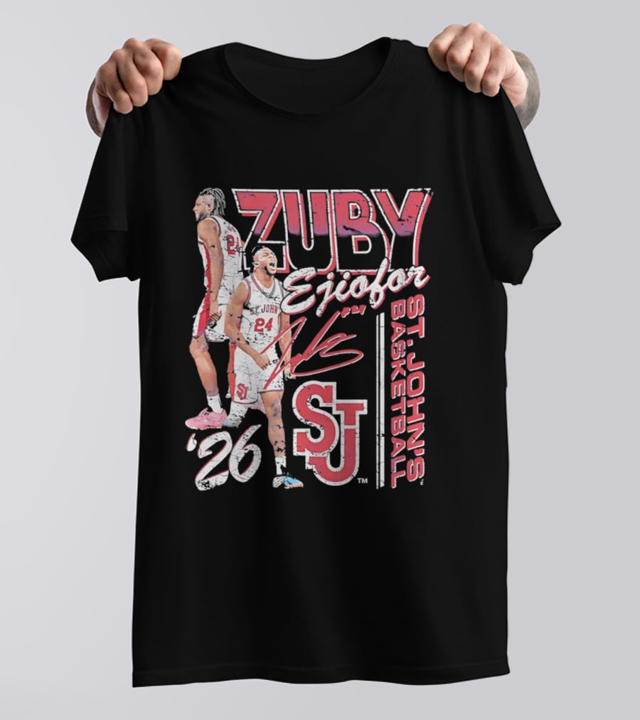 Zuby Ejiofor St. John's Basketball 26 SJ Red Storm 90s T-Shirt