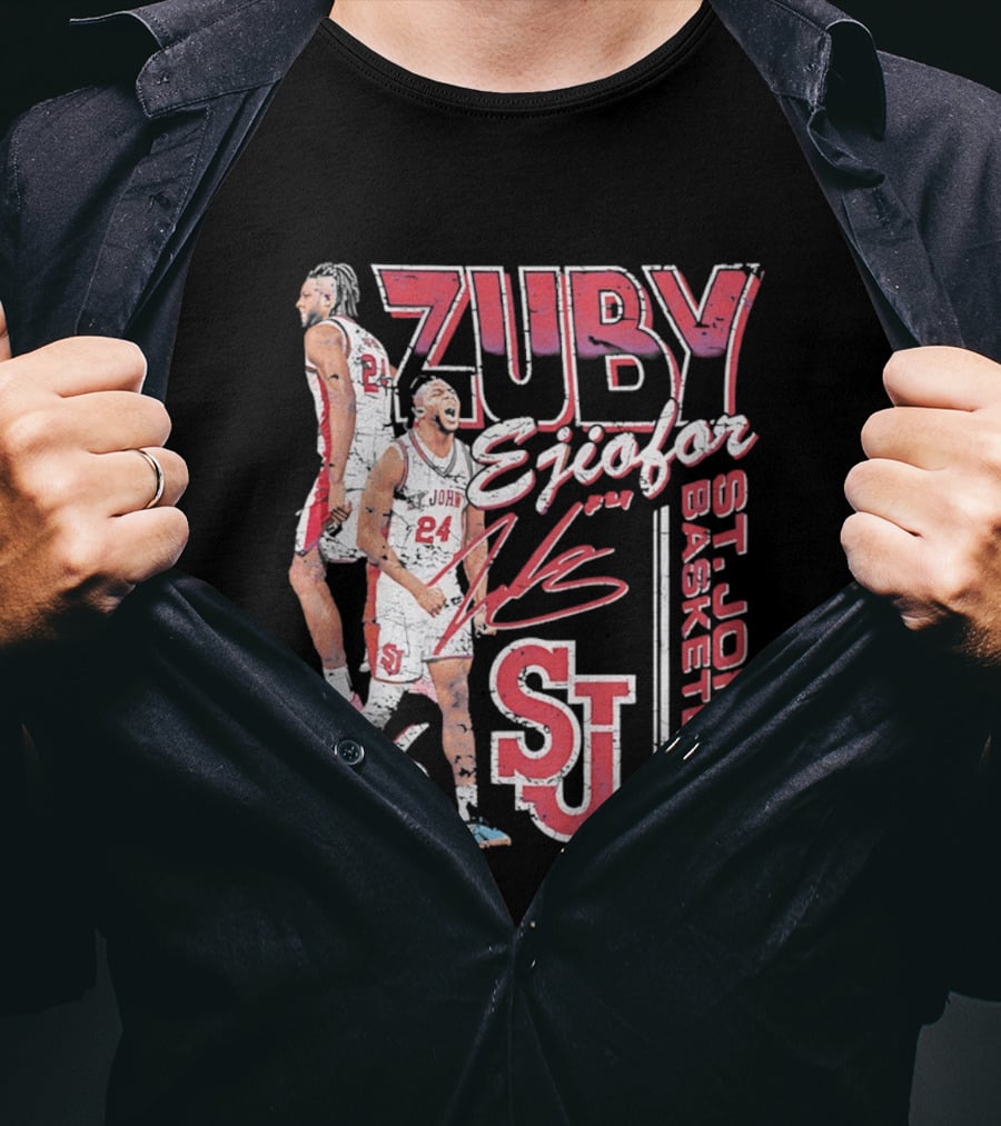 Zuby Ejiofor St. John's Basketball 26 SJ Red Storm 90s T-Shirt