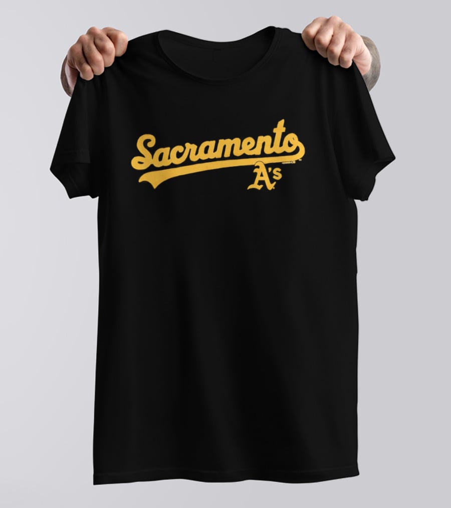 Sacramento A's Homage Vintage Style Baseball Script T-Shirt