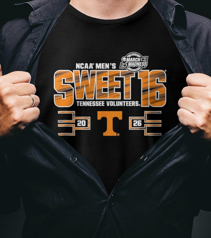 NCAA Men's 2026 Sweet 16 Tennessee Volunteers March Madness T-Shirt
