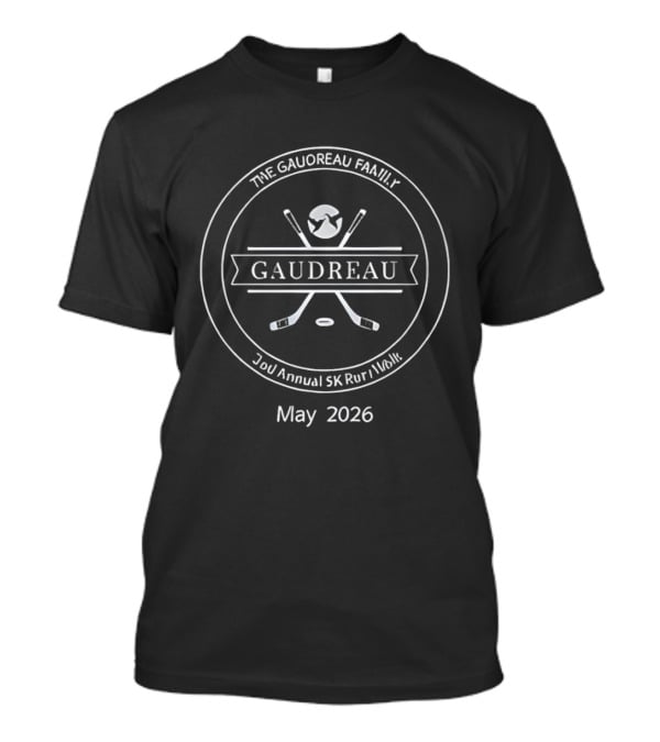 The Gaudreau Family 3rd Annual 5K Run Walk May 2026 Hockey T-Shirt