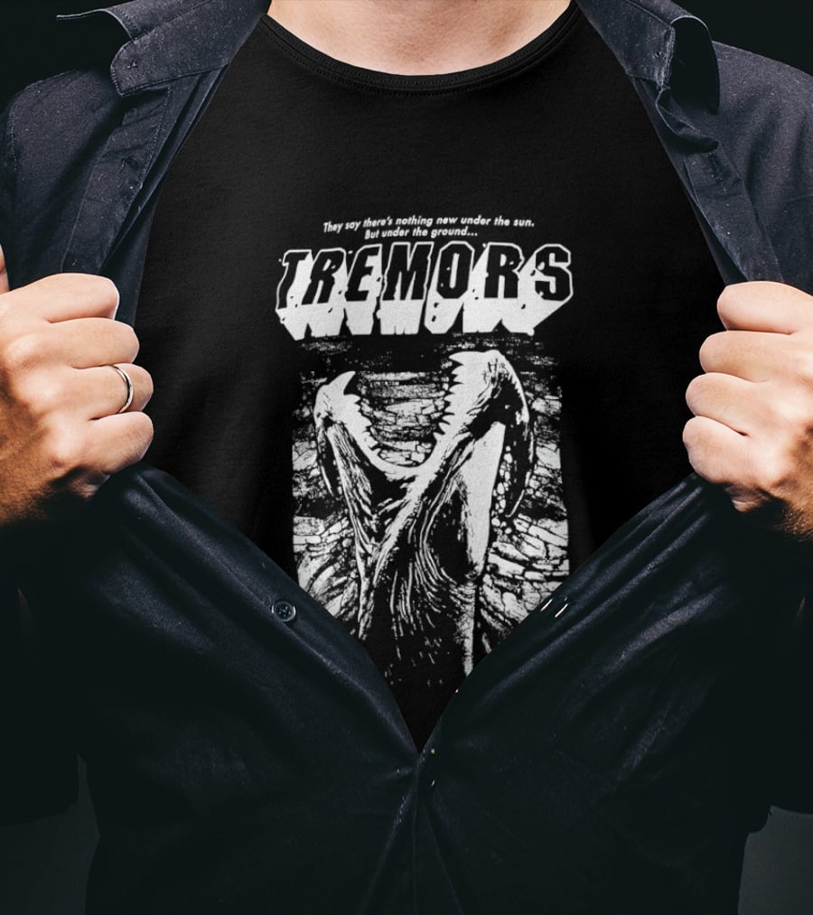 Tremors They Say There's Nothing New Under The Sun But Under The Ground Monster Scene T-Shirt