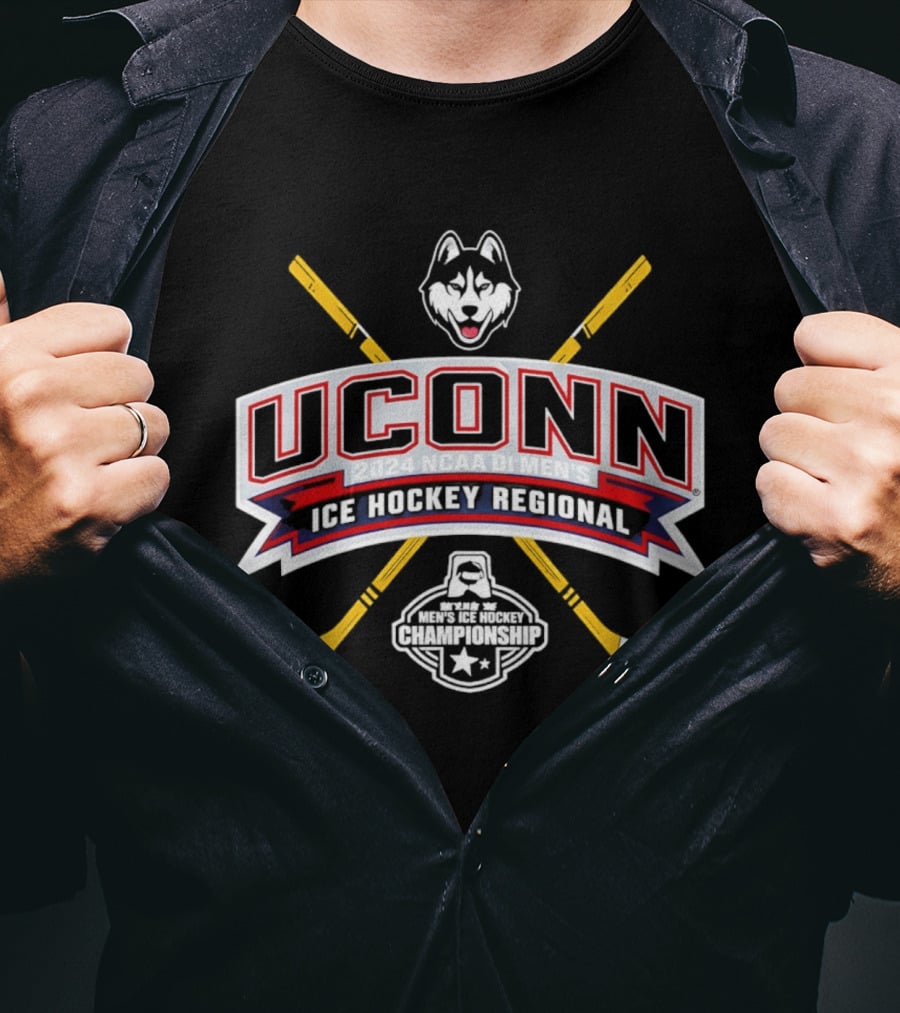UConn 2024 NCAA DI Men's Ice Hockey Regional Huskies T-Shirt