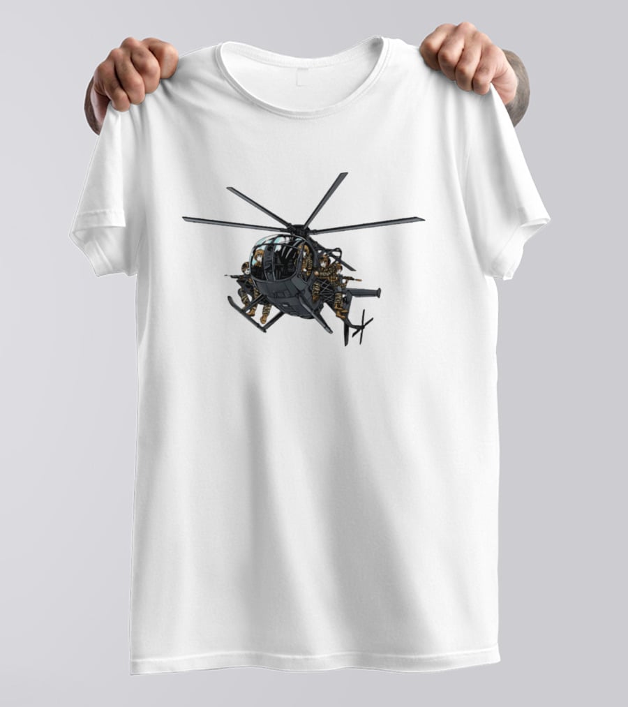 Anime Assault Tactical Helicopter Cartoon Troops T-Shirt