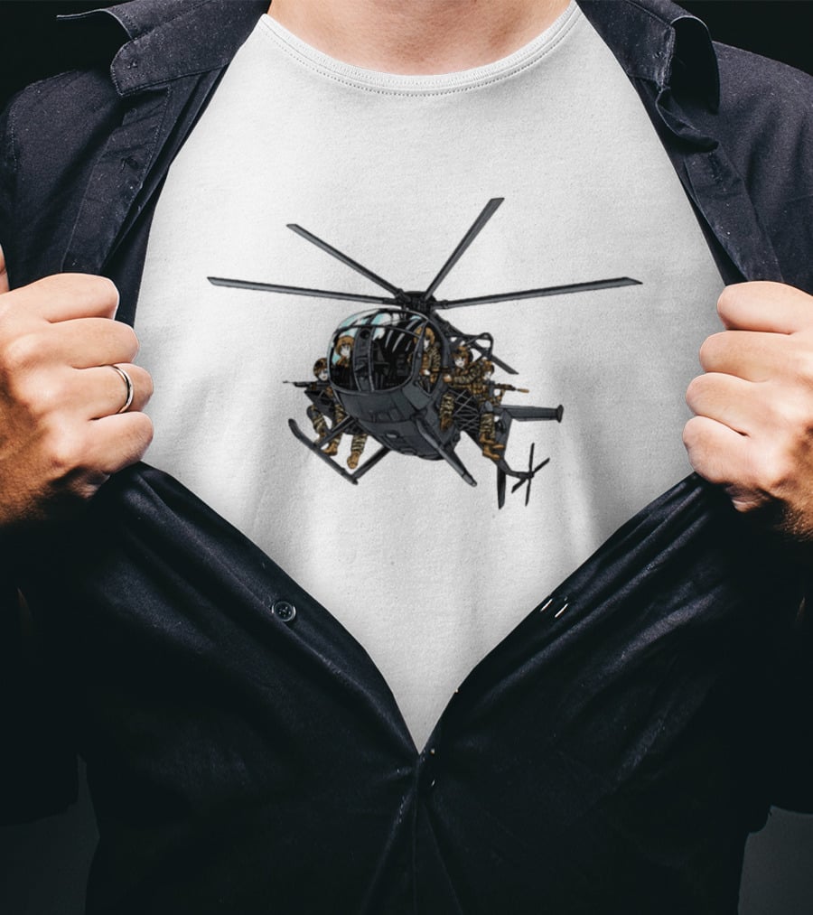 Anime Assault Tactical Helicopter Cartoon Troops T-Shirt