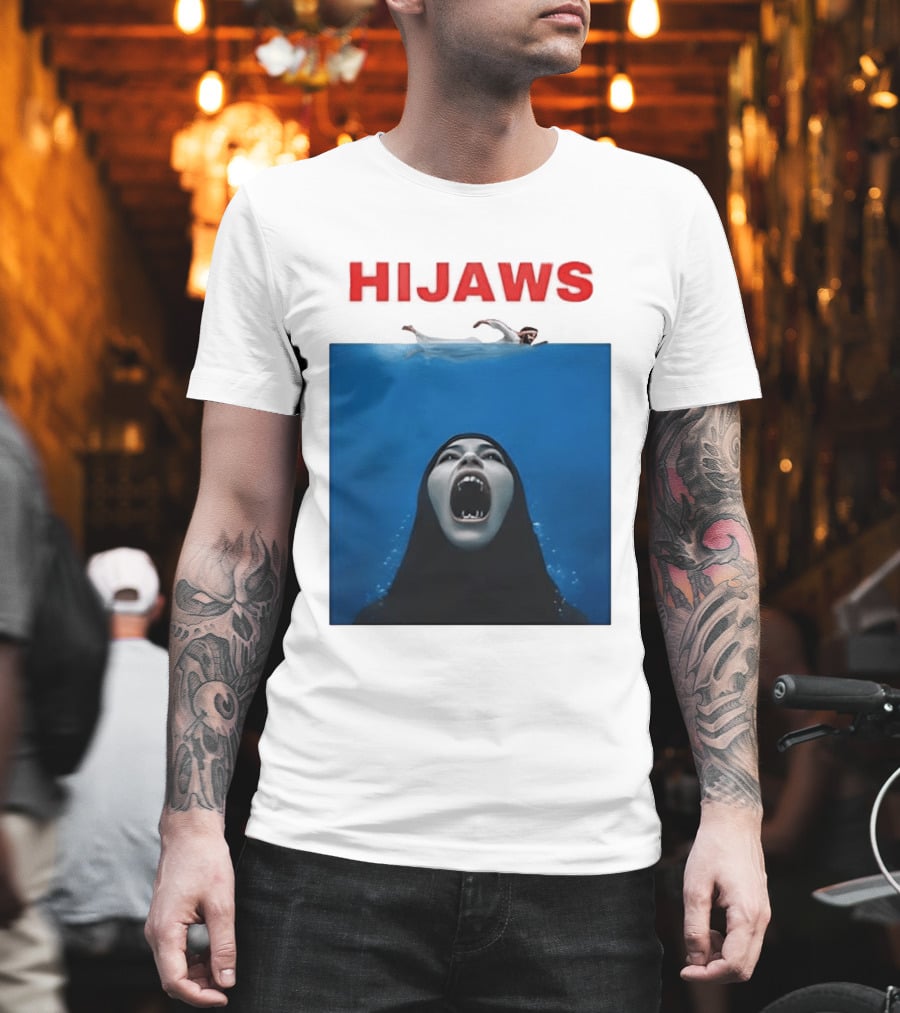 Hijaws Parody Jaws Movie T-Shirt