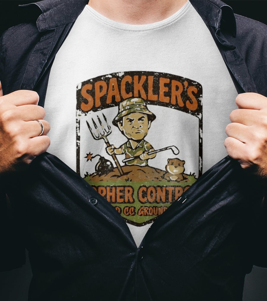 Spackler's Gopher Control Bushwood CC Groundkeeper T-Shirt
