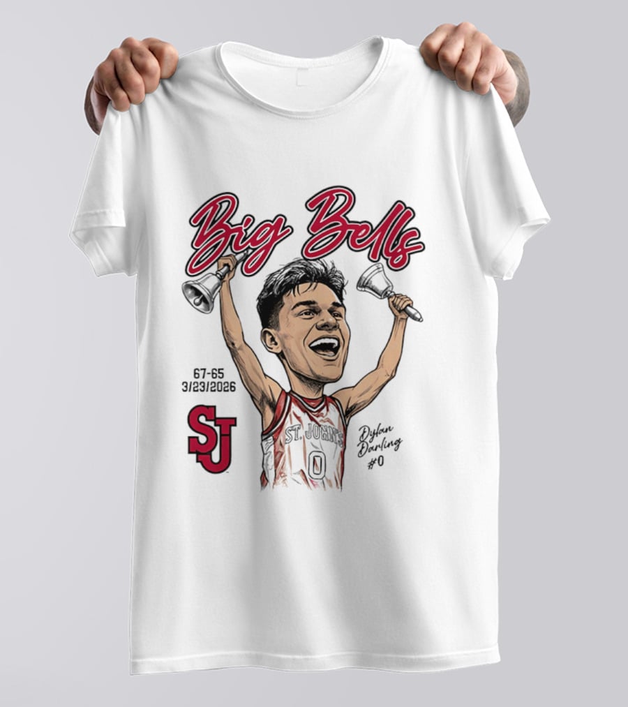 St. John's Red Storm Dylan Darling Big Bells Caricature 67 65 3/23/2006 T-Shirt