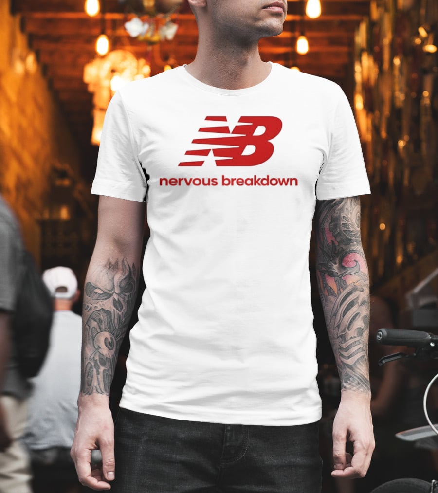 NB Nervous Breakdown Parody Bold Red T-Shirt