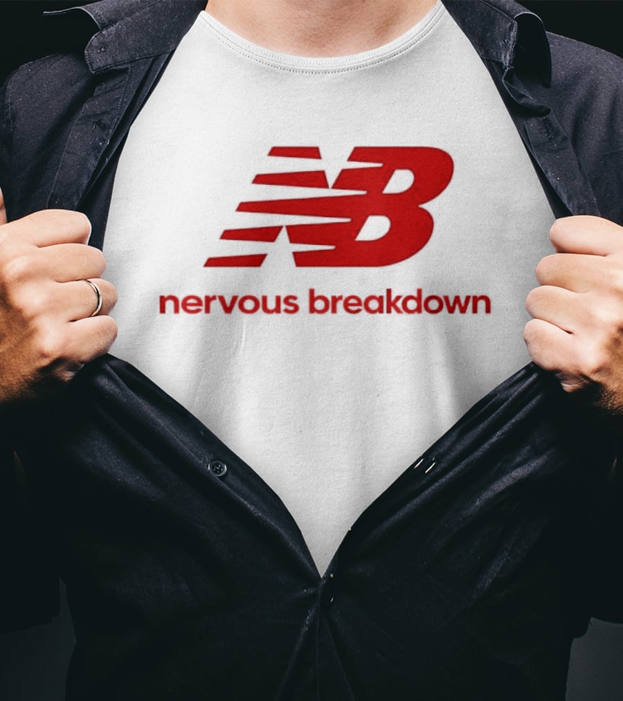 NB Nervous Breakdown Parody Bold Red T-Shirt