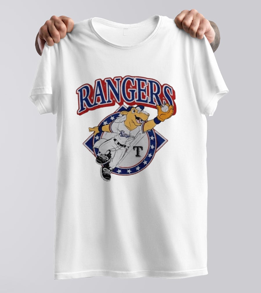 Rangers Captain Texas Mascot Baseball Icon Homage T-Shirt