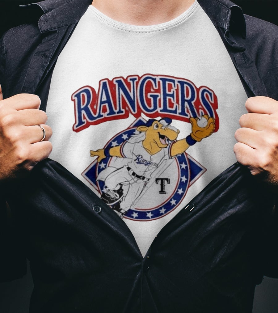 Rangers Captain Texas Mascot Baseball Icon Homage T-Shirt