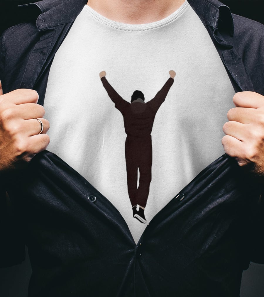 Rocky Victory Pose Iconic Celebration Arms Raised T-Shirt