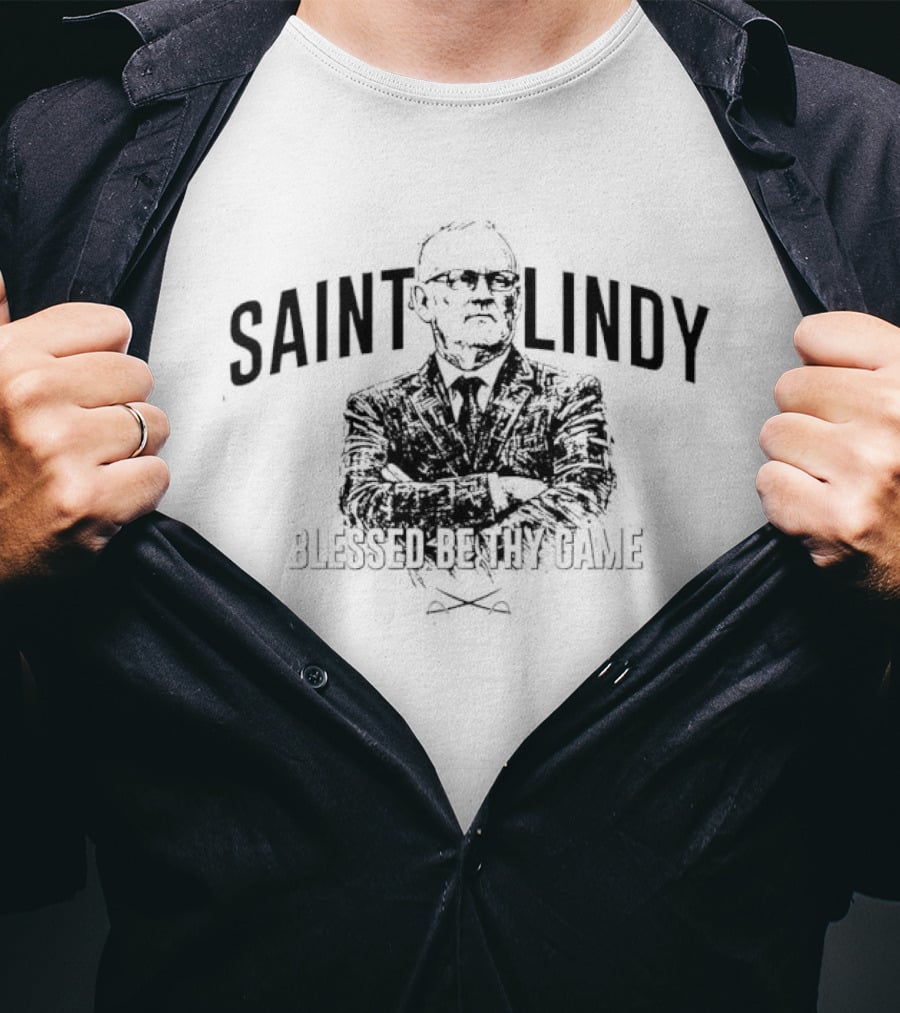 Saint Lindy Blessed Be Thy Game Lindy Ruff NHL Buffalo Sabres T-Shirt