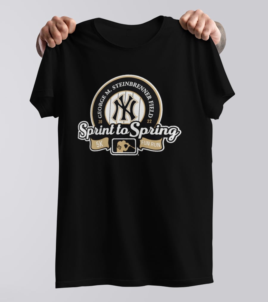 George M Steinbrenner Field New York Yankees Sprint To Spring 5K Fun Run 2022 T-Shirt