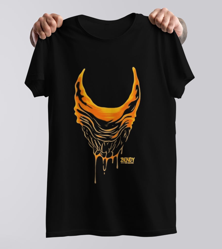 Bendy The Ink Demon Face Melting Dripping T-Shirt