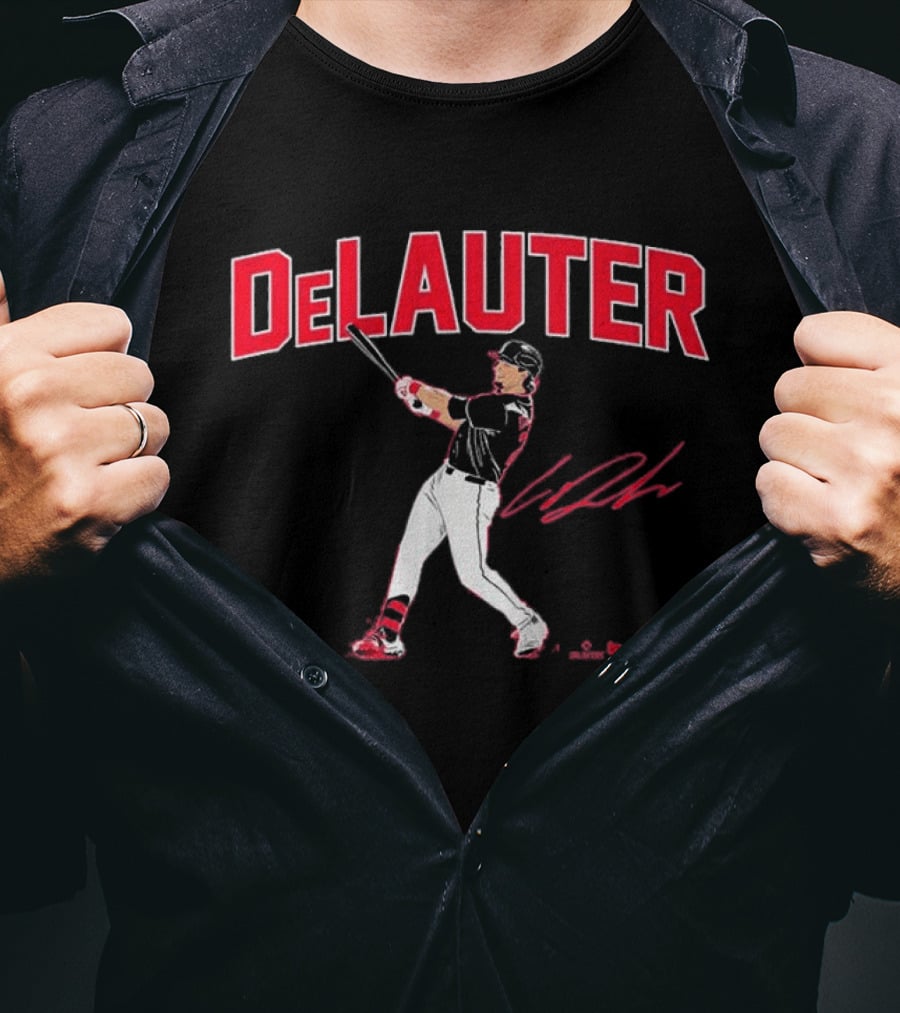 DeLauter Baseball Swing Action Signature T-Shirt