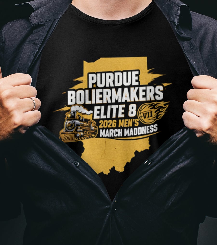 Purdue Boilermakers 2026 Men's March Madness Elite 8 VII T-Shirt