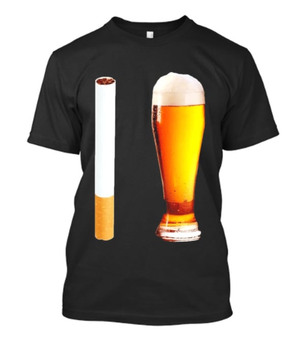 Cigarette And Beer Combo Classic Symbolic Pair T-Shirt