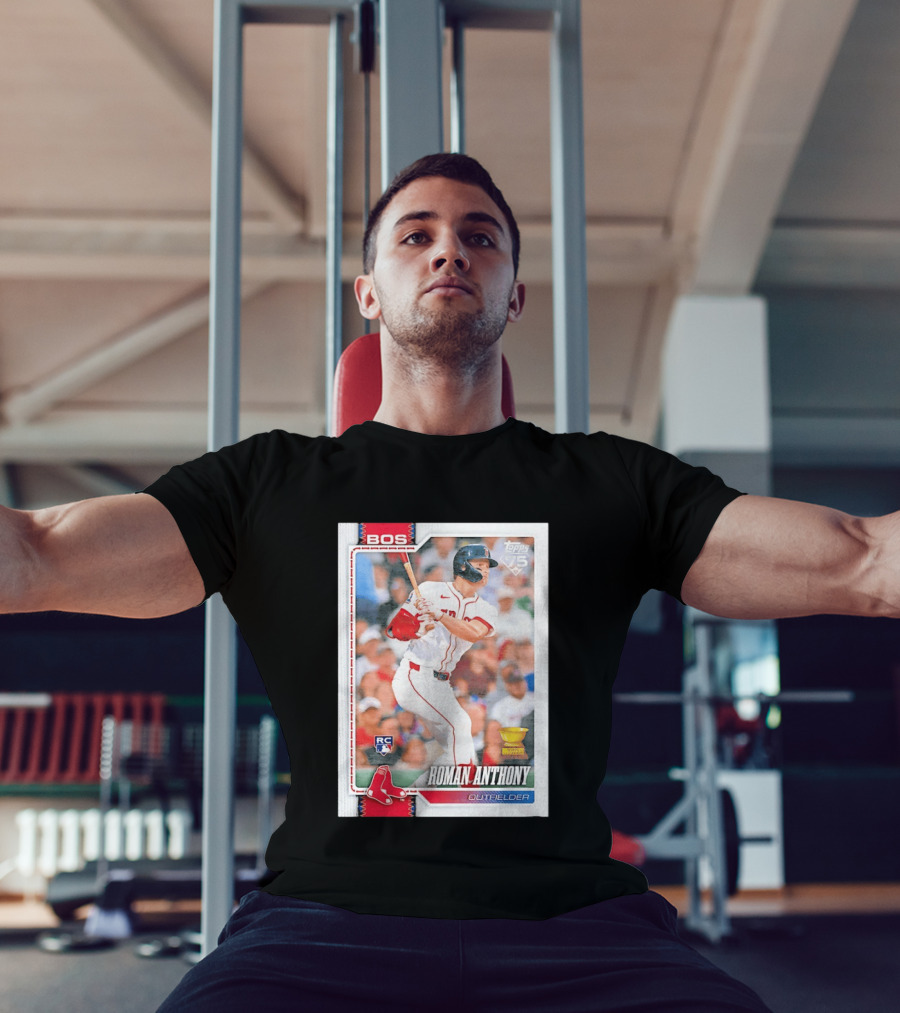 Roman Anthony Boston Red Sox Rookie Card Outfielder Topps 75th Anniversary T-Shirt