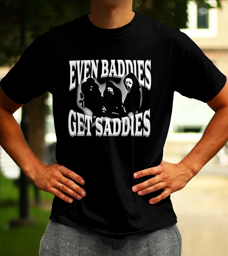 Even Baddies Get Saddies Ghostface Masked T-Shirt