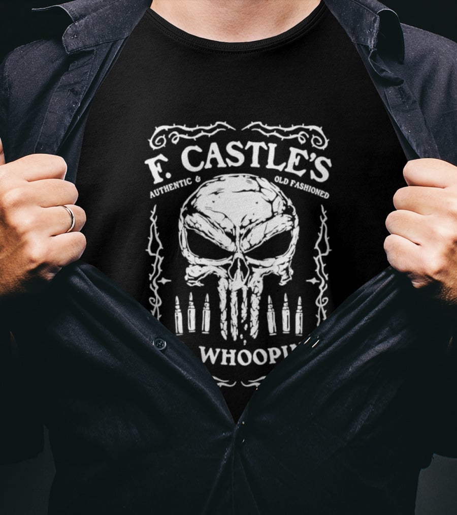 F. Castle's A. Whoopin Skull Punishment Wine Brand T-Shirt
