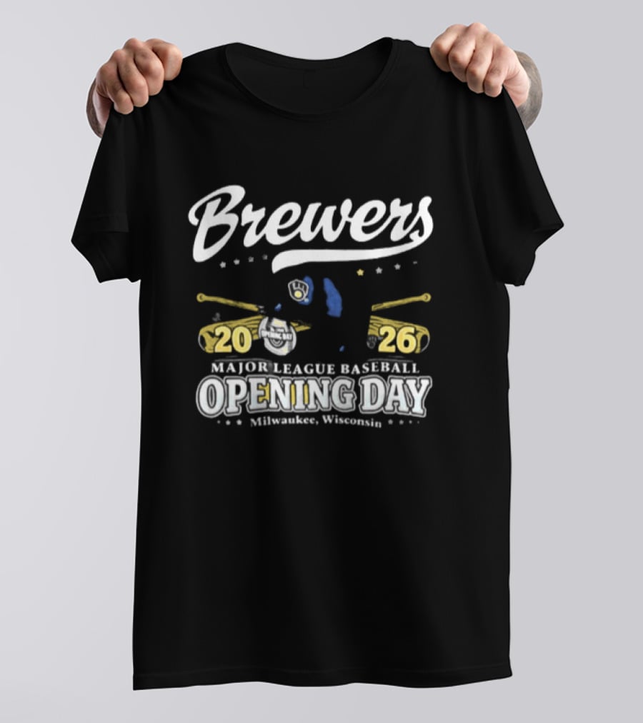 Milwaukee Brewers Major League Baseball 2026 Opening Day Milwaukee Wisconsin T-Shirt
