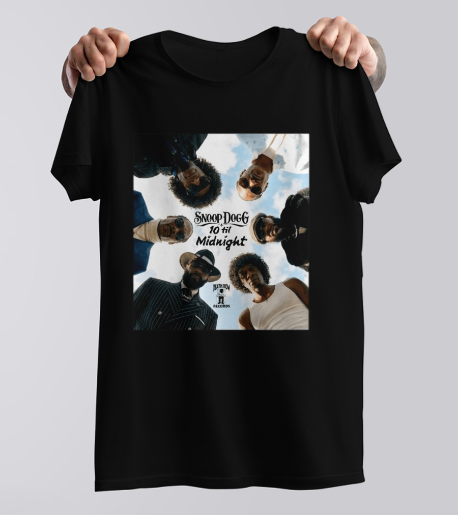 Snoop Dogg 10 Til Midnight Death Row Records Album Cover T-Shirt