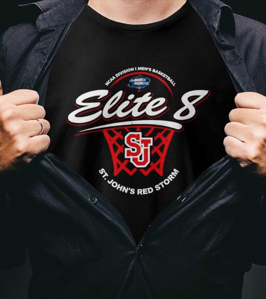 NCAA Division I Men's Basketball March Madness Elite 8 St. John's Red Storm 2026 T-Shirt