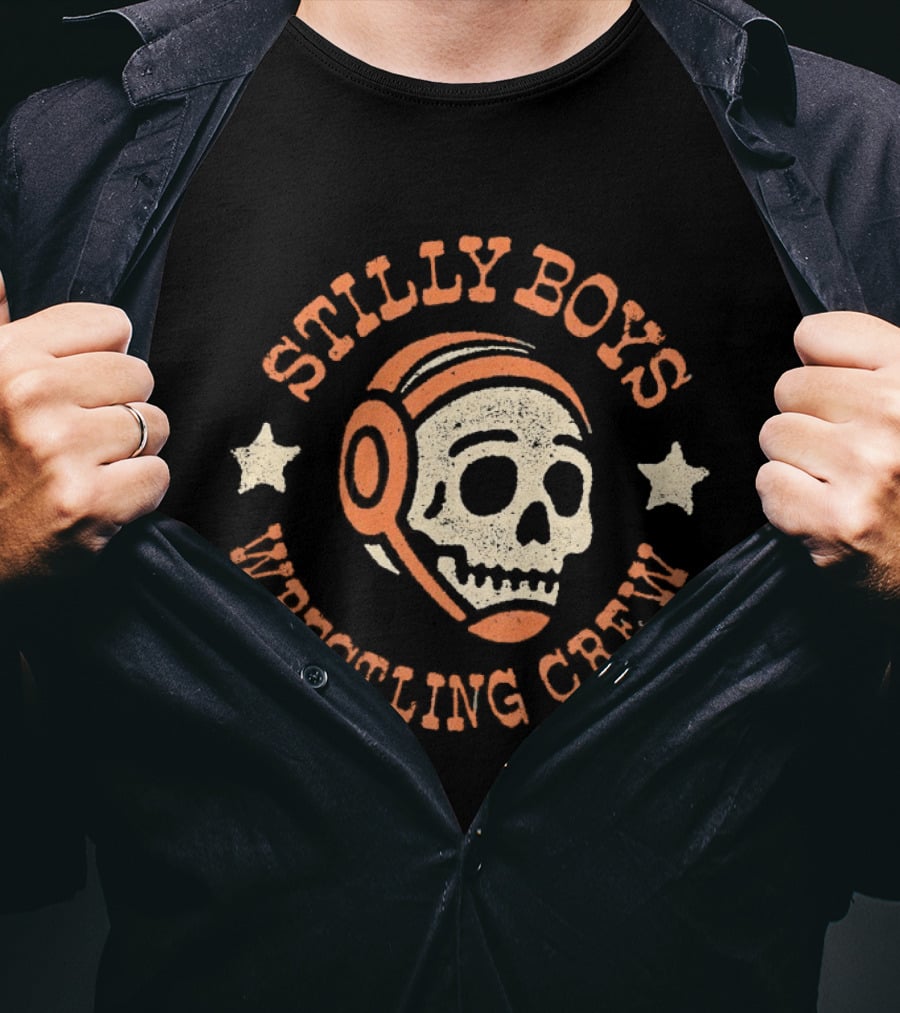 Stilly Boys Wrestling Crew Skull Headphones T-Shirt