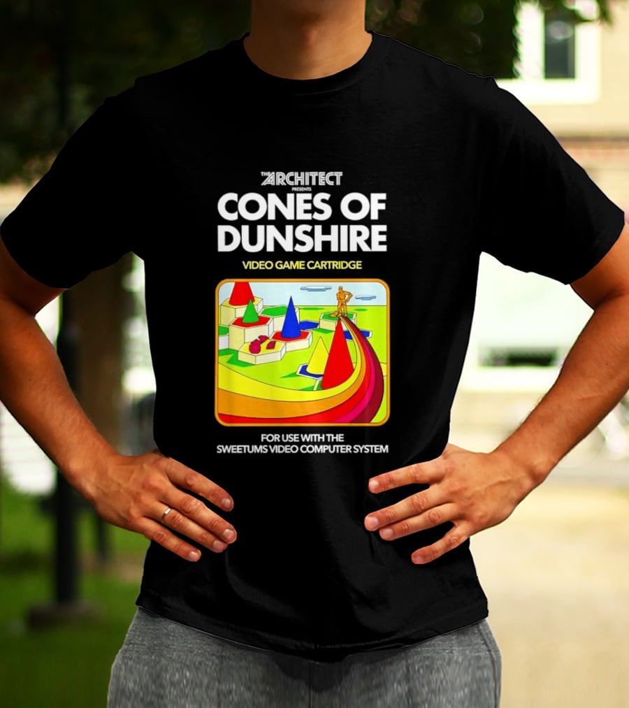 Architect Cones Of Dunshire Video Game Cartridge For Use With The Sweetums Video Computer System T-Shirt