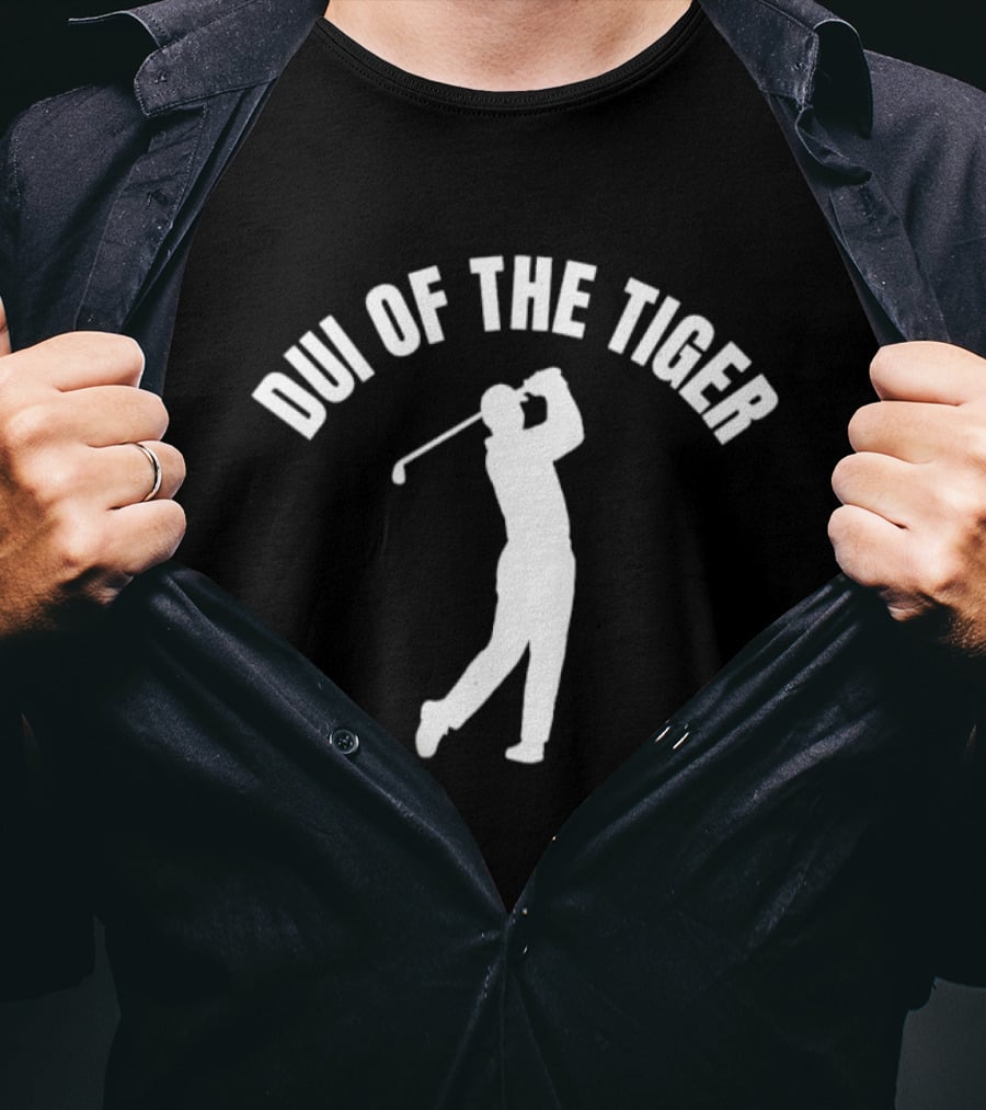 DUI Of The Tiger Golf Silhouette Tiger Woods Reference T-Shirt