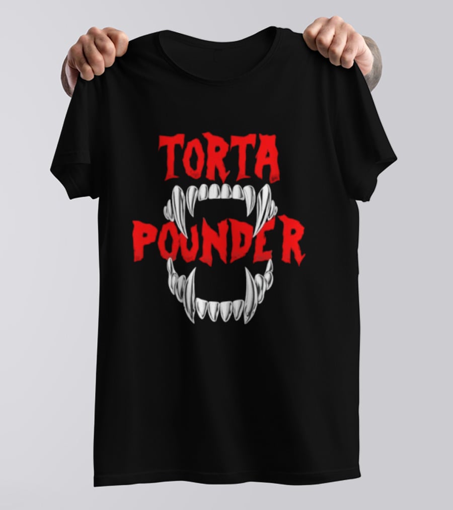 Torta Pounder Vampire Fangs Bold Red T-Shirt