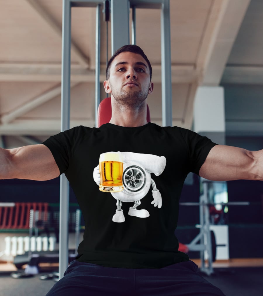 Turbocharger Holding Beer Meme T-Shirt