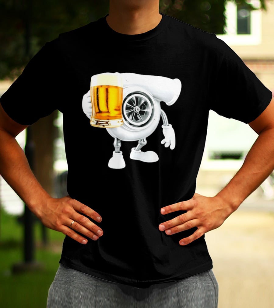 Turbocharger Holding Beer Meme T-Shirt