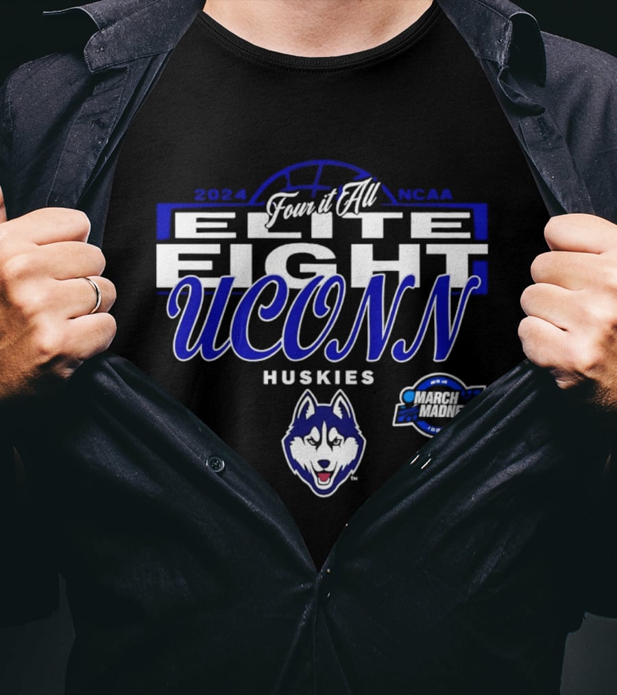 UConn Huskies 2024 NCAA Elite Eight Four It All T-Shirt