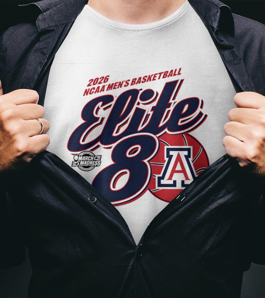 2026 Arizona Wildcats NCAA Men's Basketball Elite 8 March Madness T-Shirt