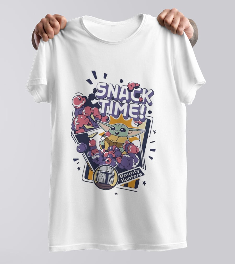 Snack Time Baby Yoda Star Wars Bounty Hunters T-Shirt