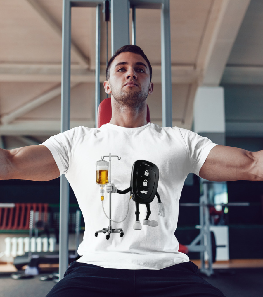 Car Keys With IV Beer Do Not Drink Alcohol When Driving Warning T-Shirt