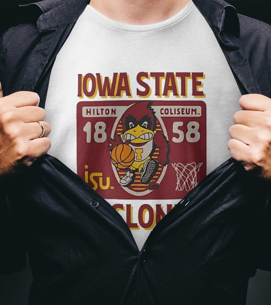 Iowa State Cyclones Hilton Coliseum 1858 Basketball T-Shirt