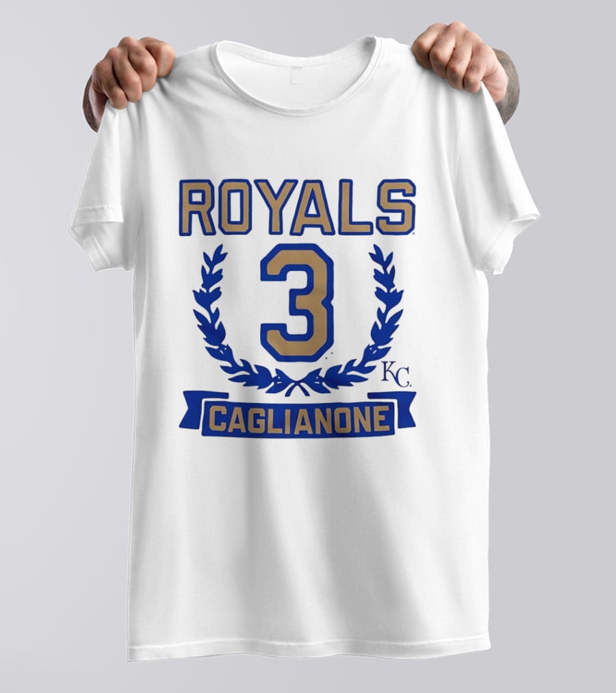 Kansas City Royals Jac Caglianone 3 Wreath KC T-Shirt