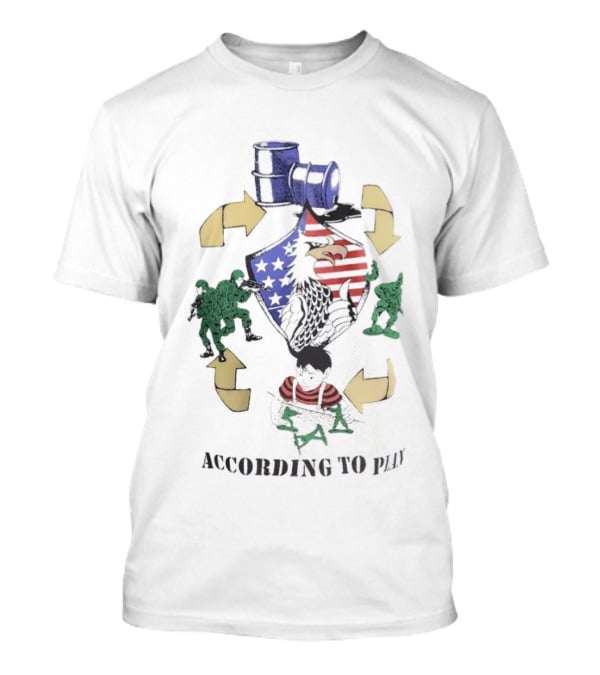 Eagle USA Flag Stars Stripes Train Arrows According To Plan T-Shirt