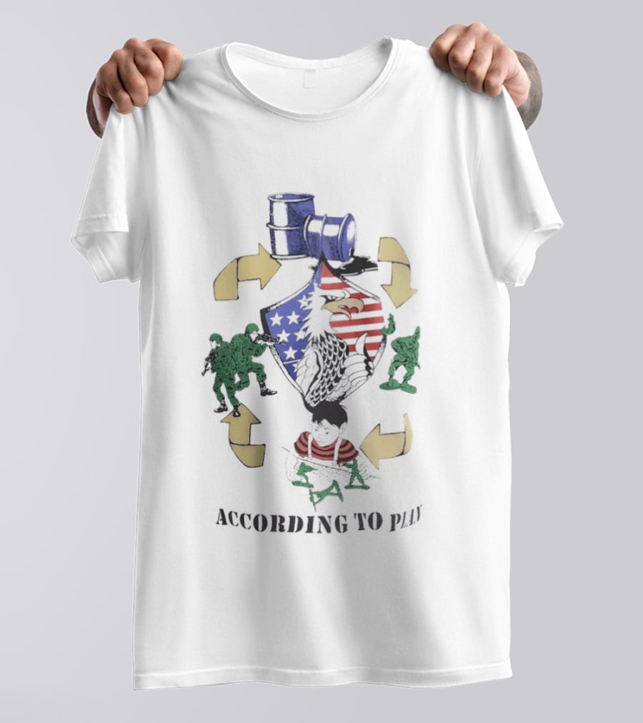 Eagle USA Flag Stars Stripes Train Arrows According To Plan T-Shirt