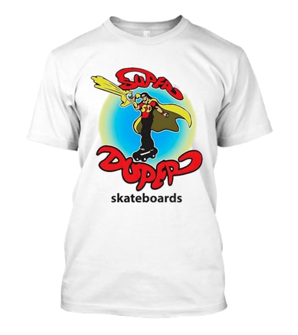 Super Duper Skateboards Comic Hero SD Cape And Lightning T-Shirt