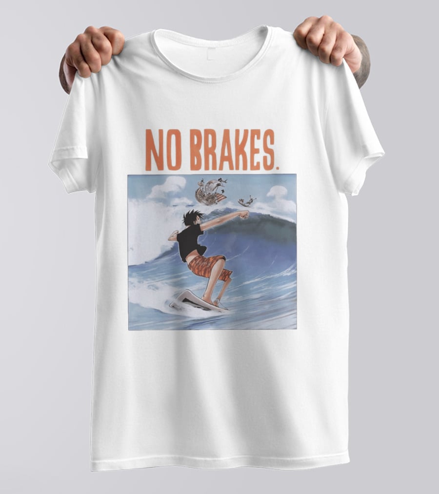 Monkey D. Luffy Surfing Adventure One Piece No Brakes T-Shirt